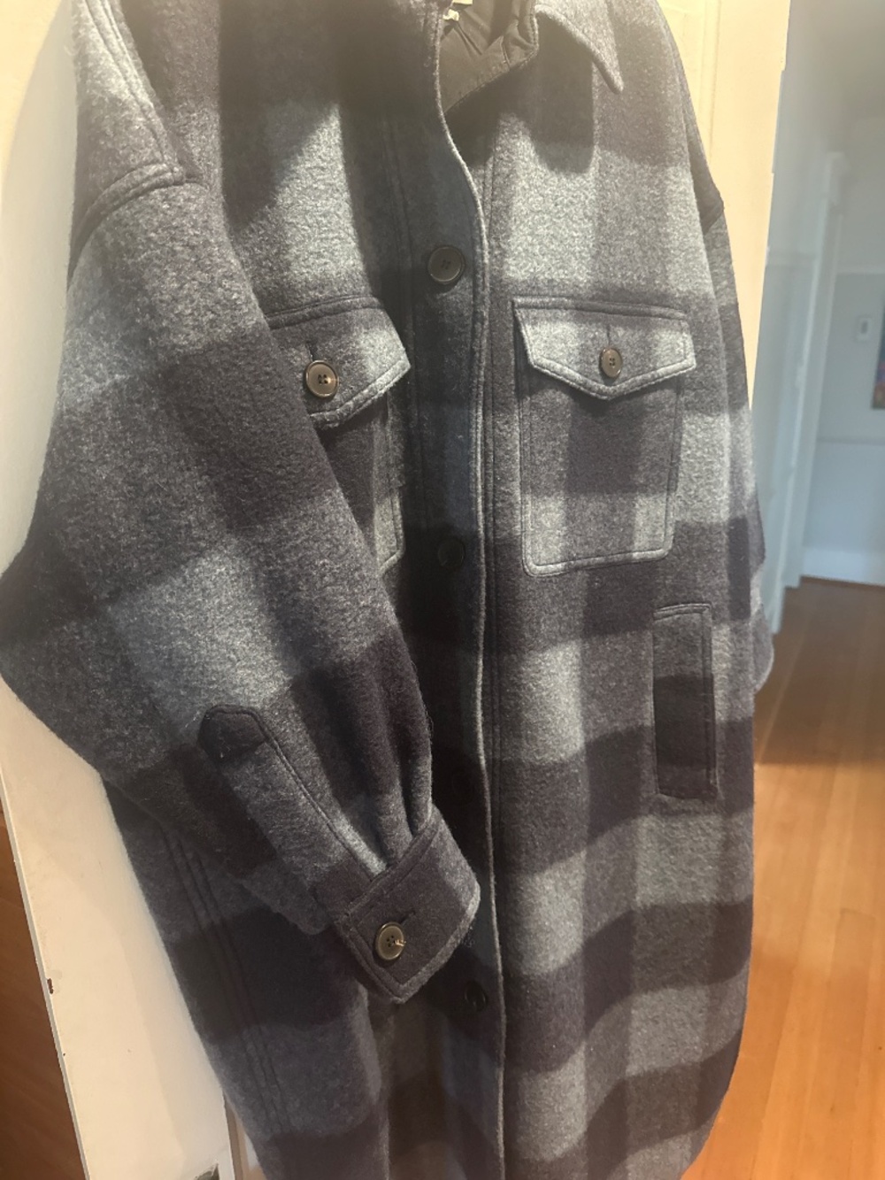 Isabel marant blue check coat - Picture 4 of 7